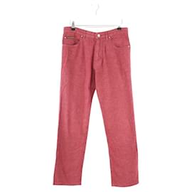 Louis Vuitton Jeans rectos de algodón burdeos Burdeos
