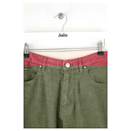 Louis Vuitton-Straight cotton jeans-Dark red