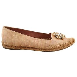 Dolce & Gabbana Beige Cloth Espadrilles 39 Beige