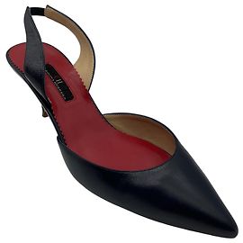 Zapatos Slingback de cuero azul marino Carolina Herrera Azul marino