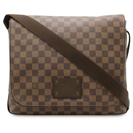 Louis Vuitton-Sac à épaule Damier Brooklyn MM de Louis Vuitton-Marron