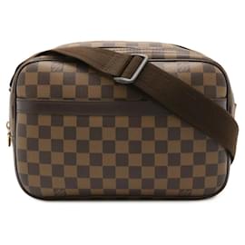Louis Vuitton-Sac à épaule Reporter PM Damier Louis Vuitton-Marron