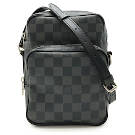 Louis Vuitton-Sac à épaule Rem Damier Graphite de Louis Vuitton-Noir