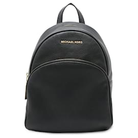 Michael Kors-Michael Kors Abbey Leather Backpack-Black