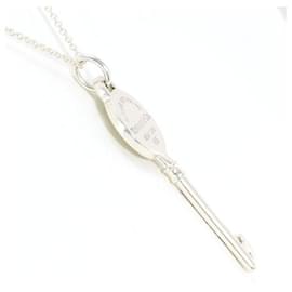 Tiffany & Co-Tiffany Round Key Silver Necklace-Silvery,Metallic