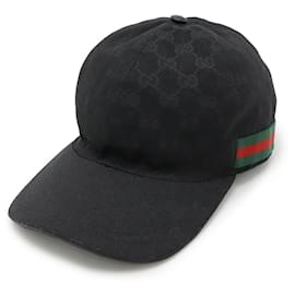 Gucci-Boné de beisebol em lona GG Gucci-Preto
