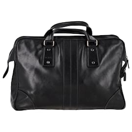 Tod's- Tod's large Zipped Briefcase Handbag in Black Leather-Black