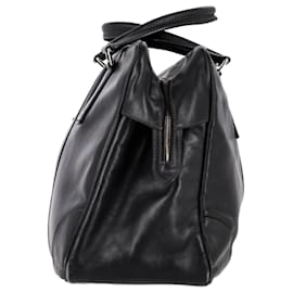 Tod's- Tod's large Zipped Briefcase Handbag in Black Leather-Black