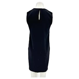 Parosh-Robe en laine noire-Black