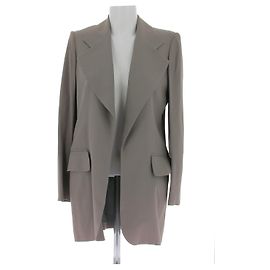 Christian Dior Taupe Wool Jacket Size 38 Grey