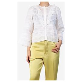 SéZane-White lace blouse - size UK 8-White