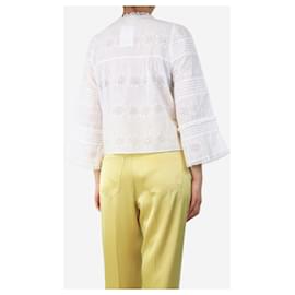 SéZane-White lace blouse - size UK 8-White