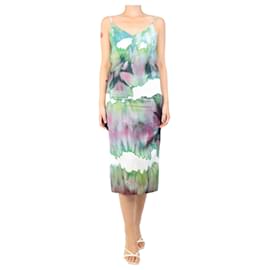 Acne-Green tie-dye slip dress - size UK 8-Other