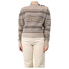 Isabel Marant Etoile-Oatmeal fairisle sweater - size UK 10-Other