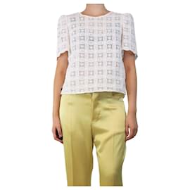 SéZane-Sezane White lace top - size UK 10-White