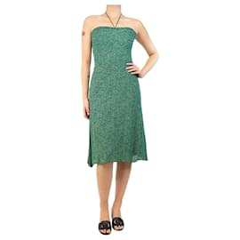 Reformation-Green halterneck dress - size UK 14-Green