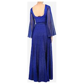 Missoni-Blue lurex knit maxi dress - size UK 8-Blue