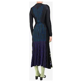 Paco Rabanne-Black printed midi dress - size UK 8-Black