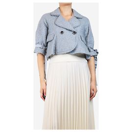 John Galliano Grey vintage mohair cropped jacket - size UK 12 Grey