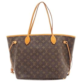 Louis Vuitton-Brown 2013 Monogram Neverfull MM tote bag-Brown