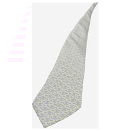 Hermès-Pink knot pattern printed tie-Pink