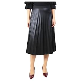 Autre Marque-Black Amelia pleated midi skirt - size M-Black