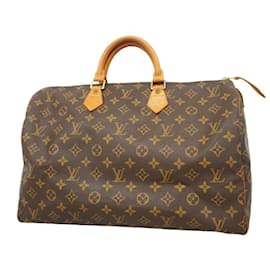 Louis Vuitton-Louis Vuitton Monogram Speedy 40 Handbag-Brown