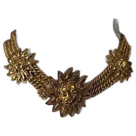 Collier Chanel Lion Plaqué Or Bijouterie dorée