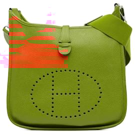 Hermès-Hermès Orange Clemence Evelyne III PM-Orange