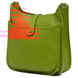 Hermès-Hermès Orange Clemence Evelyne III PM-Orange