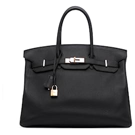 Hermès-Hermès Birkin Retourne 35 en Togo Noir-Noir