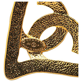 Chanel-Chanel Gold Gold Plated CC Heart Pendant Necklace-Golden
