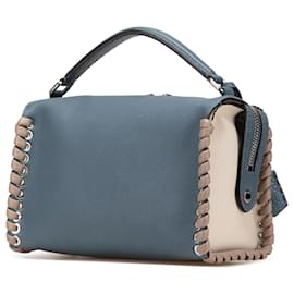 Fendi-Sac Selleria Lei en cuir bleu Fendi avec couture Whipstitch-Bleu,Bleu clair