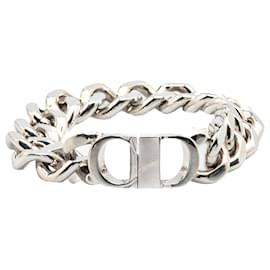 Dior-Dior Silver Silver CD Logo Bracelet-Silvery