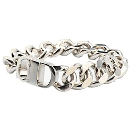 Dior-Dior Silver Silver CD Logo Bracelet-Silvery