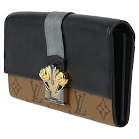 Louis Vuitton-Louis Vuitton Portefeuille Sarah Monogram Reverse Long Wallet-Brown,Black