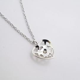 Tiffany & Co-Tiffany Heart Motif Necklace in 18K White Gold with Diamond-Other