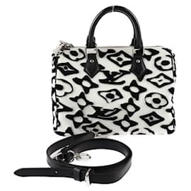 Louis Vuitton-Louis Vuitton Speedy Bandouliere 25 Handbag-Black,White