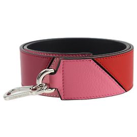 Loewe Degrade Puzzle Bandouliere 90 Shoulder Strap Black Pink Red Purple