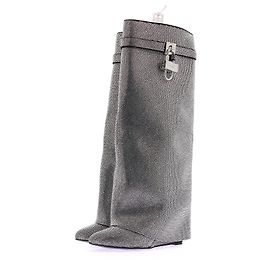 Givenchy Bottes argentées "Shark Lock" Silvery