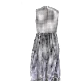 Christian Dior-Robe Vichy en laine-White