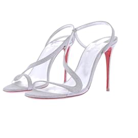 Christian Louboutin-Sandales à talons "Rosalie"-Silvery