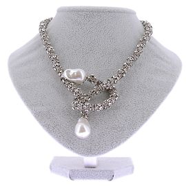 Magda Butrym Colar de strass "Lasso" Prata