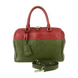 Louis Vuitton-Louis Vuitton Speedy 25 Bandouliere Handbag-Red,Fuschia