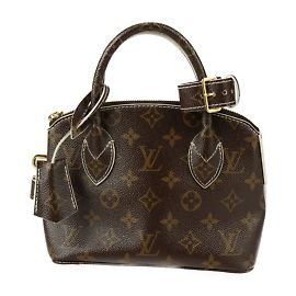 Borsa Lockit BB Monogram lucido Louis Vuitton Marrone Crudo Monogramma
