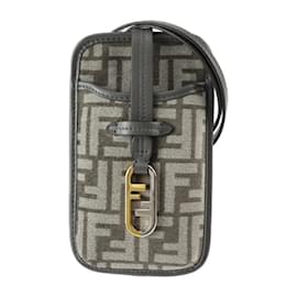 Fendi-Pochette de téléphone Fendi Orlock-Marron