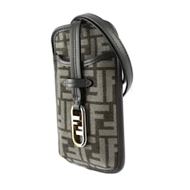 Fendi-Pochette de téléphone Fendi Orlock-Marron