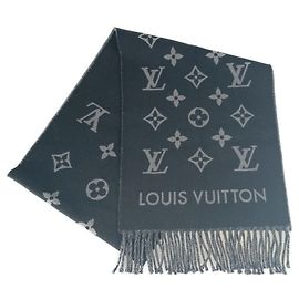 Cachecol Monograma Louis Vuitton Marrom Preto Monograma