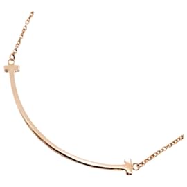 Tiffany & Co-Tiffany T Smile Small Necklace in 18K Pink Gold-Other
