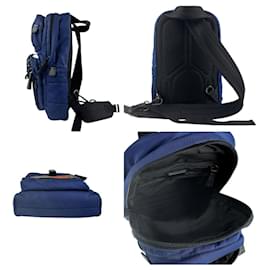 Prada-Prada Blue Nylon Sling Bag-Blue
